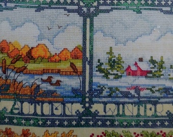 Plaid Bucilla "Four Seasons" Counted Cross Stitch Kit - New in Packaging - Spring, Summer, Winter, Autumn - Embroidery, Needlecraft DIY