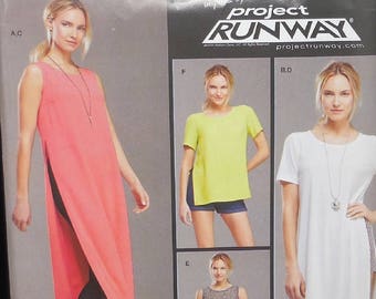 Simplicity S0993 - Project Runway Sexy Dressy Tops - Blouse, Dress, Summer Fashion DIY - Sizes 4 - 20 - Curvy Sewing - UNCUT - Bust 29 - 42