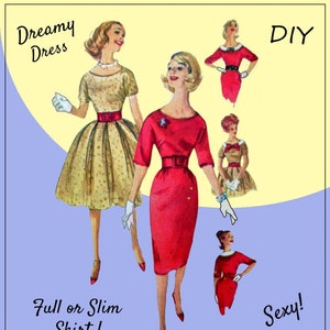 Simplicity 3536 Amazing 1950s Dress With Skirt & Collar - Etsy