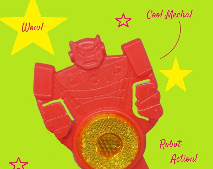 Vintage 1985 Robot / Mecha Bike Reflector Kellogg's Cereal Prize Toy