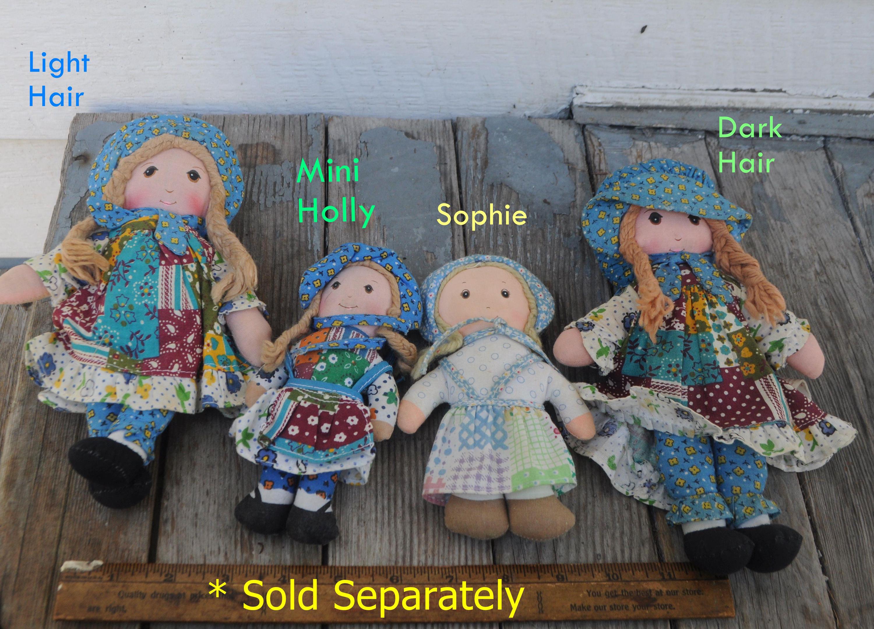 Vintage 1970s / 1980s 9 Inch Holly Hobbie / Sophie Rag Doll