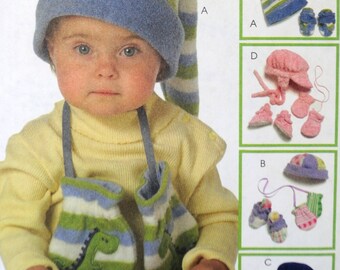 McCall's 5539 / M5539 - DIY Baby Hats, Mittens, Booties - Cute / Kawaii - Baby Shower - Polar Fleece - Easy Sew - Gift Idea