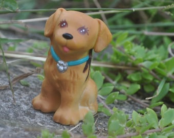 Vintage 1990s Littlest Pet Shop - Golden Retriever Puppy - Pal Around Pups - Splash Happy Puppies - Cute / Kawaii Dollhouse Dog for Diorama