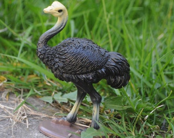 Vintage Realistic Ostrich Figurine for Diorama, Display, Fairy Garden, School Project, Etc. -