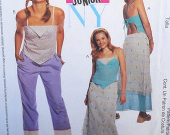 McCall's 3102 - Vintage 1990s Grunge Looks for Juniors - Top, Pants, Dress, Skirt - Festival Fashion - Size 1/2 - 7/8 - UNCUT - NY NY