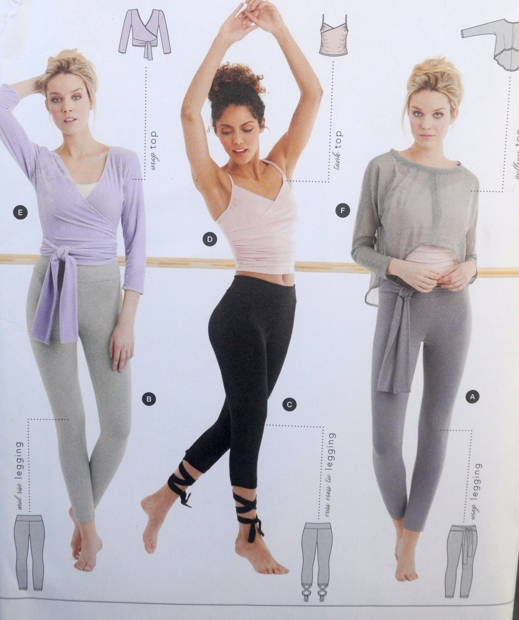 Simplicity 8424 DIY Dancewear Ballet Yoga Sportswear Leggings