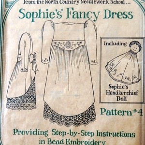 Sophie the Rag Doll -  Fancy Dress & Handkerchief Doll  - DIY Gift - Primitive Christmas Gift Idea - American Girl - UNCUT - Victorian