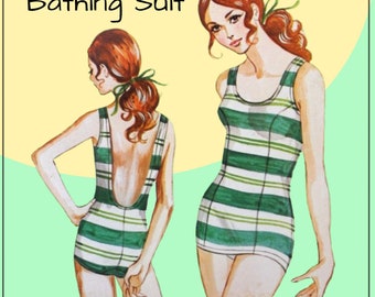 Kwik Sew 160 - Sexy DIY Bathing Suit / Swimsuit - Beach, Cruise, Swimming - Size 14 - 18 (Curvy) - UNCUT