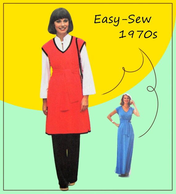 Simplicity 7336 Easy Sew Dress or Maxi 
