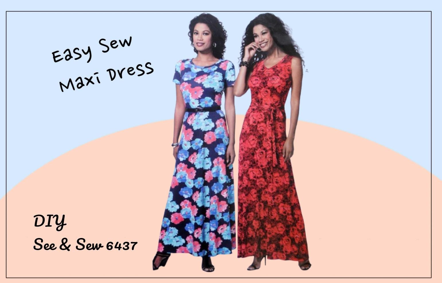 chinese dress ladies Halter Neck Maxi Dress Women's PDF Sewing Pattern