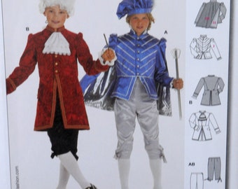 Burda 2461 - Kid's DIY Costumes - Mozart, Prince - Classical / Baroque - Fairy Tale - Cosplay - Revolutionary - UNCUT - Size 6 - 12