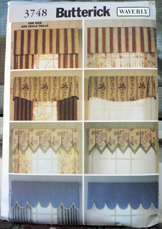 Butterick 3748 Diy Valences Drapes Curtains Window Etsy