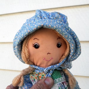 Vintage 1970s / 1980s Holly Hobbie APPLAUSE Rag Doll - Holly Hobby - Cute / Kawaii Soft Doll -  All Original - Excellent Condition