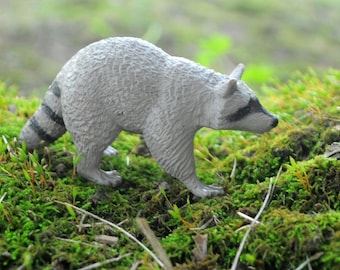 Realistic Raccoon - Safari #685504 - Figurine for Diorama, Terrarium, Fairy Garden - Trash Panda