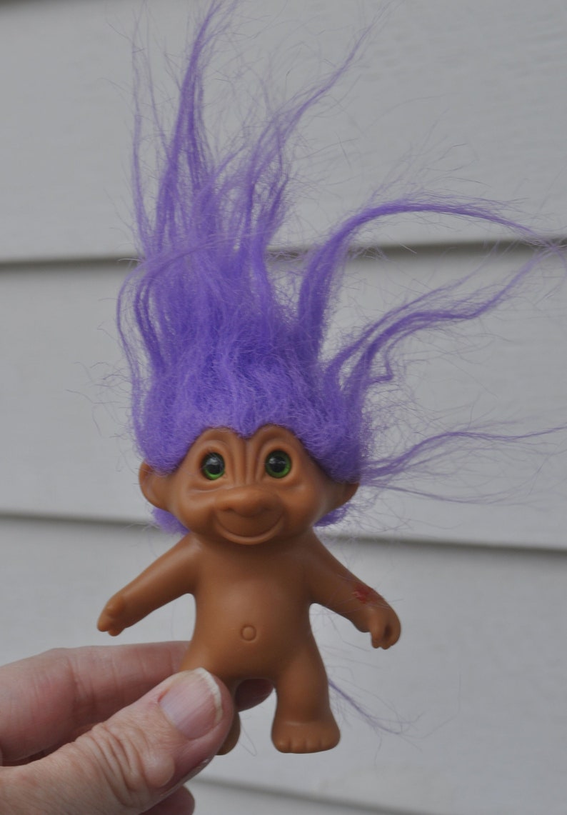 Basic Troll Vintage 1990s TNT Troll - Basic Nude Troll - Purple Hair - Cute ...
