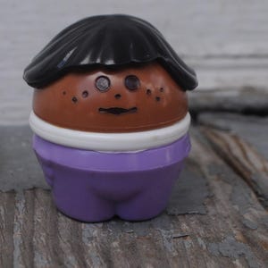 Lot Vintage 1980s Little Tikes Toddle Tots Figure -  Purple - Cute / Kawaii /