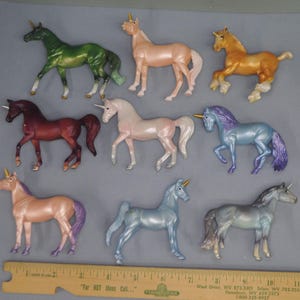 TLC Breyer UNICORN Stablemates Lot - For OOAK, Diorama, Model, Dollhouse, Fairy Garden, Miniature Display, Etc. Horse