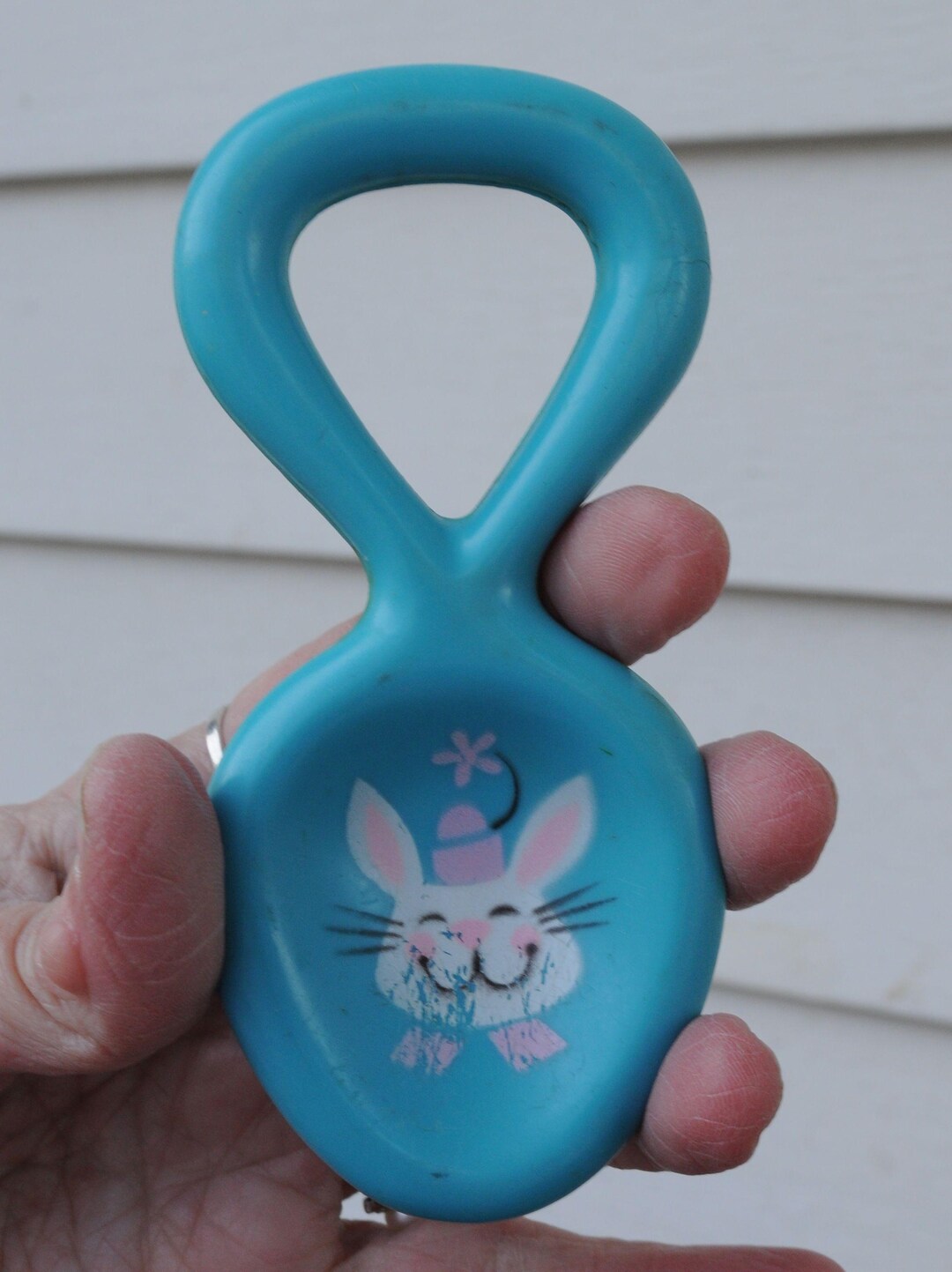 Vintage Rabbit Spoon Vintage 1970s Easter Bunny Rattle / Sand Spoon / Beach Toy - Cute ...
