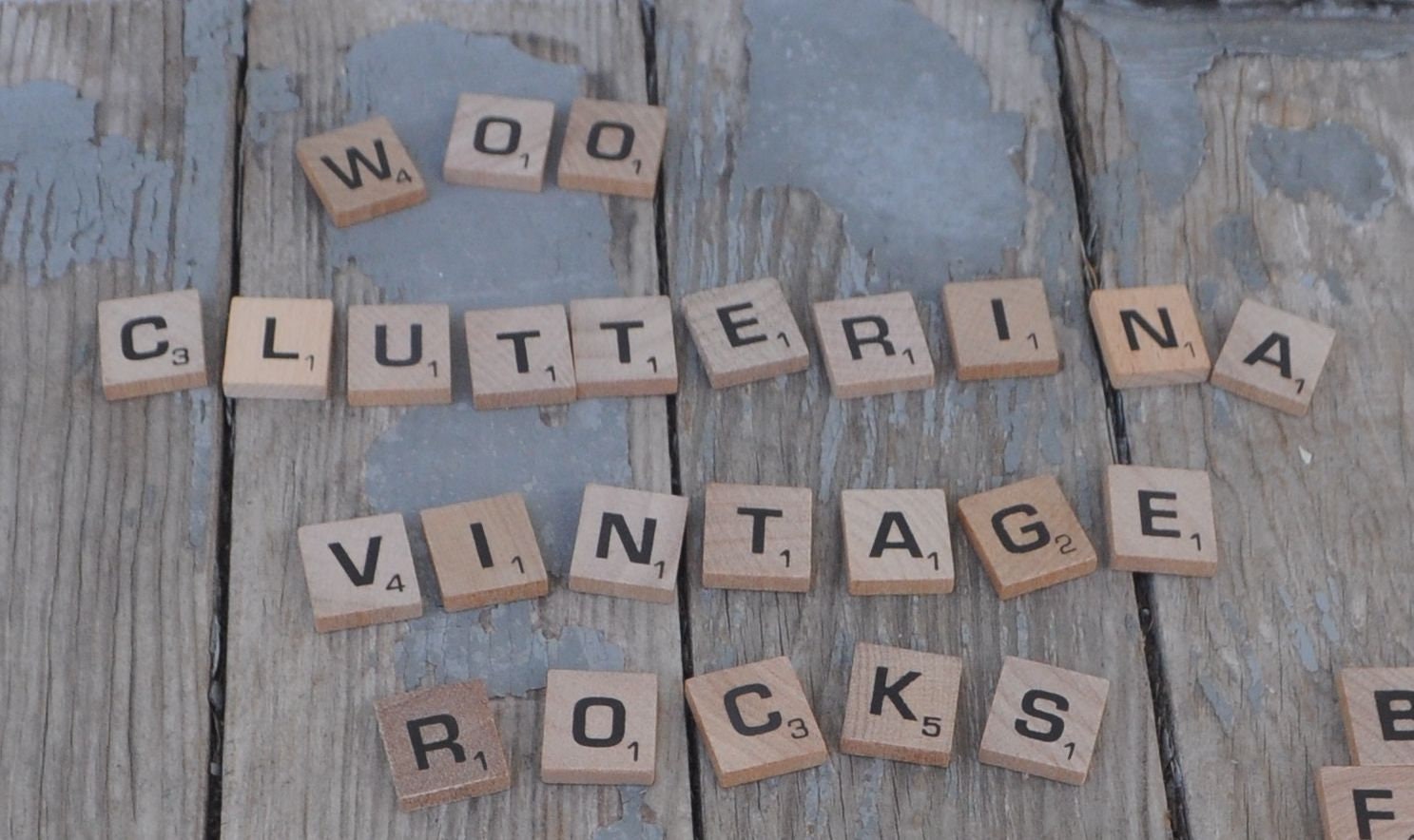 Large Lot of BOLD Wooden Letter Tiles / Scrabble Tiles / Spelling ...