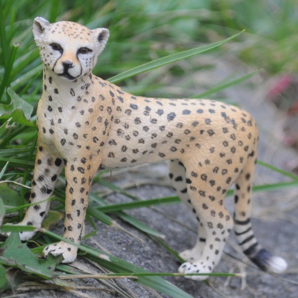 Discontinued Schleich Cheetah #14614 - Figurine for Diorama, OOAK, Fairy Garden, Crafting, Etc. - Hard to Find - Good Condition