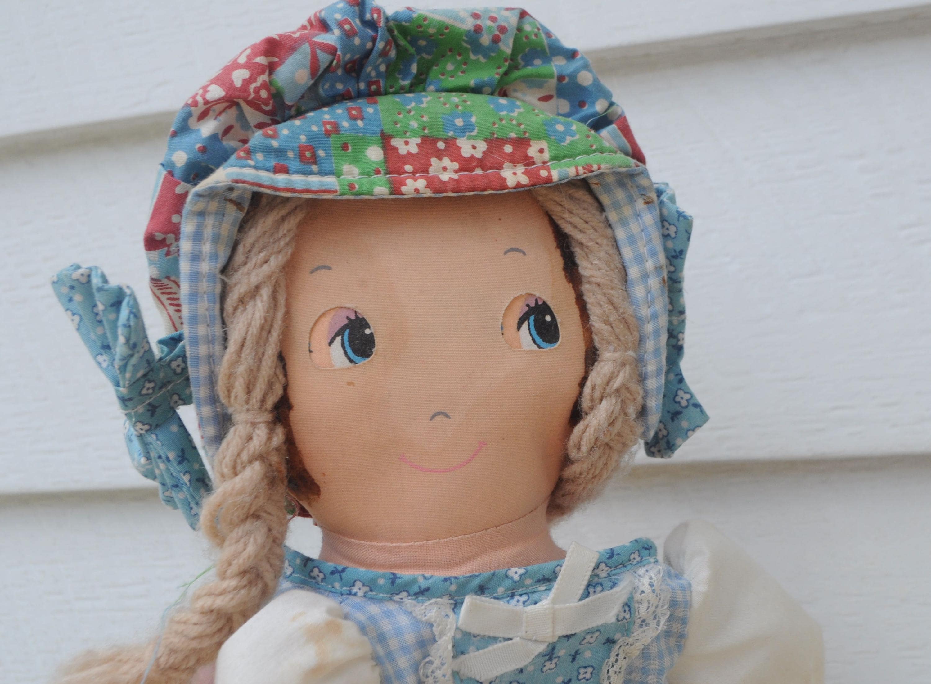 Vintage 1970s / 1980s Day 'N' Night Holly Hobbie Rag Doll - Holly