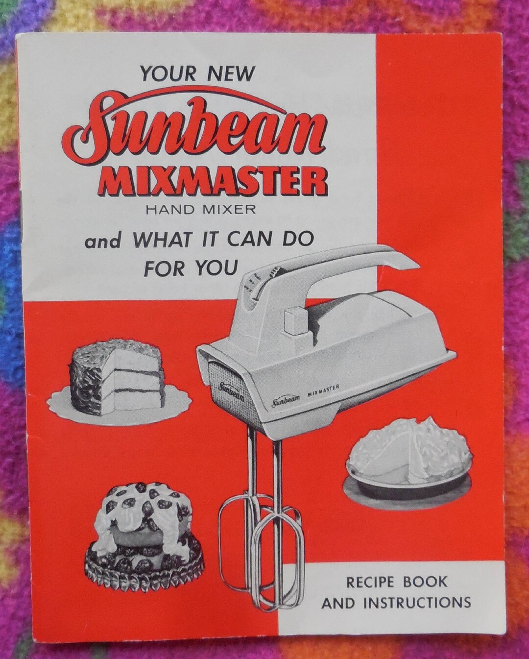 Vintage Sunbeam Mixmaster Instruction & Recipe Booklet 1950s Etsy