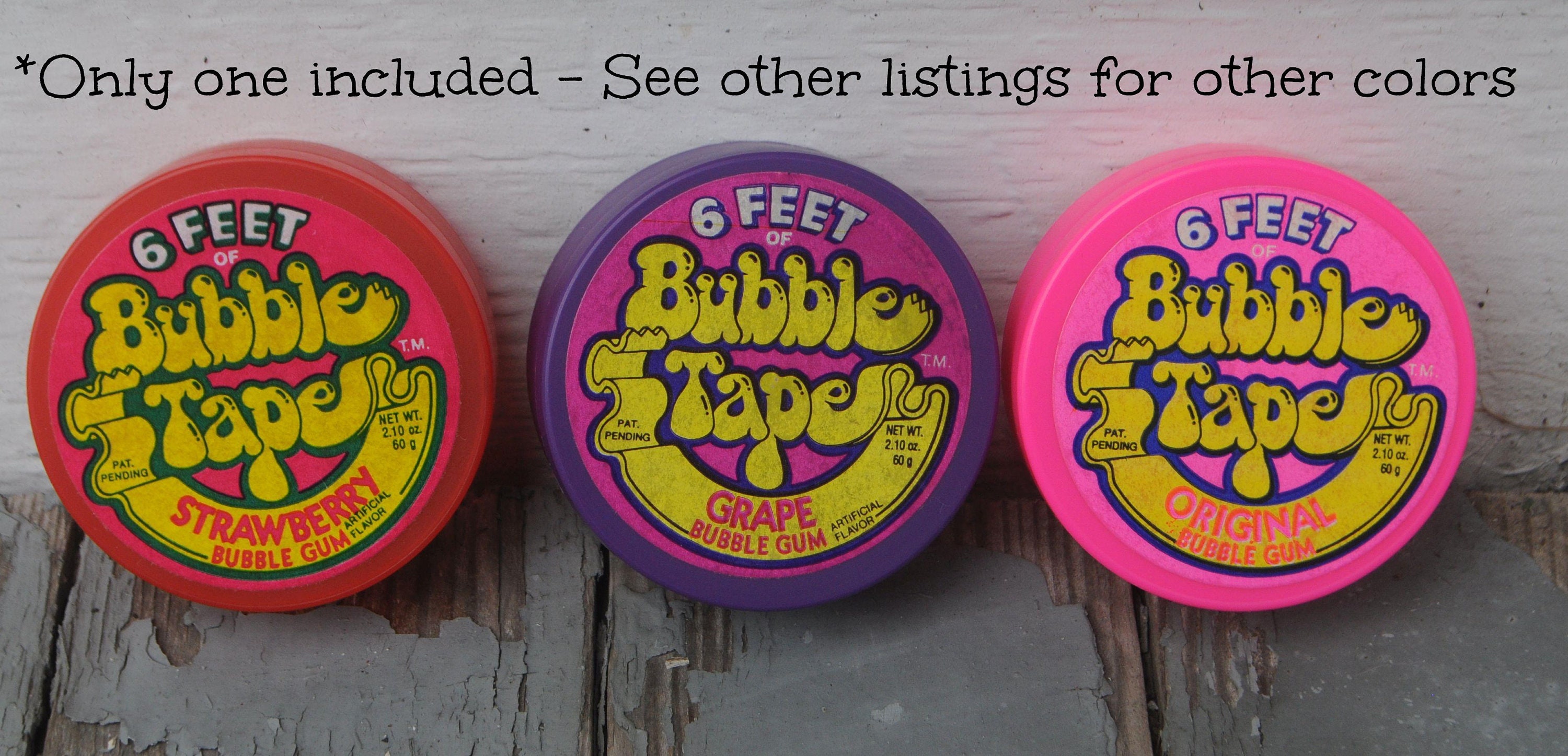 Vintage 1988 Original Bubble Tape Container Hockey Puck / Tobacco