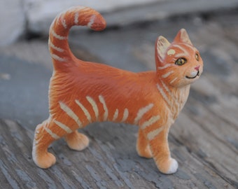 Safari Ltd. Tabby Cat / Kitten / Farm Cat - For Dollhouse, Miniature, Diorama, Etc. - Cute / Kawaii / Cat Collector