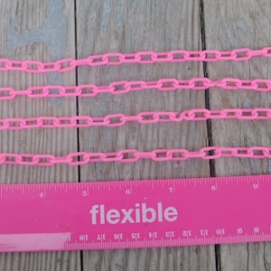 1980s Bell Charm Chain Necklace - PINK Chain ONLY - Kitsch - Jewelry - Necklace -  Kawaii - Retro 80s Decora - 80s Fashion, Plastic Chain