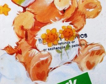 Butterick 6231 - Vintage 1980s Care Bears / Friend Bear Sewing Pattern - Cartoon / Stuffed Animal / Cute / Kawaii - DIY Craft Project