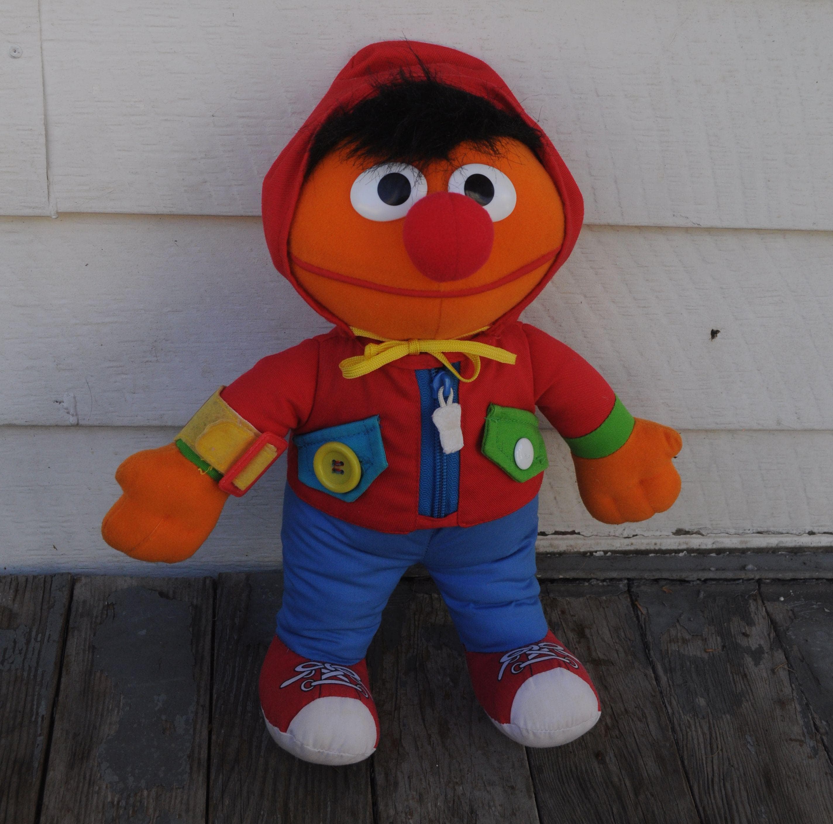 Vintage 1990s Dress-me up Ernie Soft Doll Complete Outfit