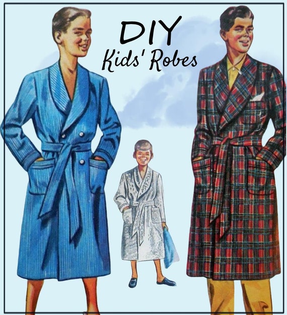 Simplicity 4133 Boys' or Kids / Tweens Bathrobes / Robes