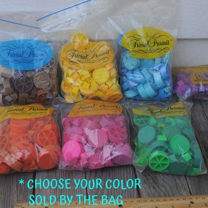 Vintage Trivial Pursuit Pieces - CHOOSE YOUR COLOR - Large Lots Sorted By Color