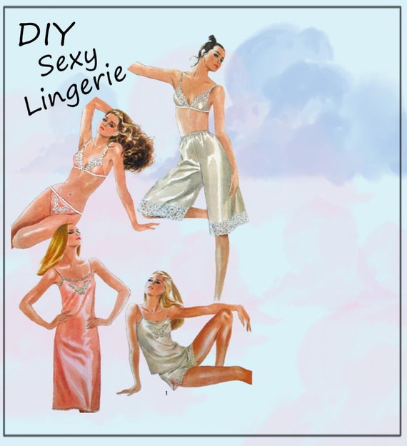 Simplicity 5549 - DIY Sexy Lingerie - Bra, Slip, Panties, Camisole,  Pettipants, Etc. - Vintage 1980s - Size 10, Size 14 - Culottes - Etsy