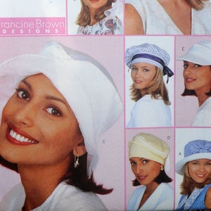 Butterick 4908 - Vintage 1990s DIY Hats & Bonnets - Millinery, Sunday Hats, Church Hats, Fancy Hats - Francine Brown Designs - UNCUT