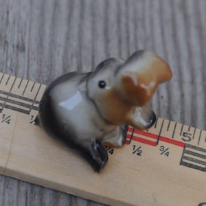 Vintage Bone China TINY House Hippo Baby- Miniature Zoo Animal - Figurine - Dollhouse, Zoo - Mini, Kitsch, Tchotchke, Diorama - DIY -