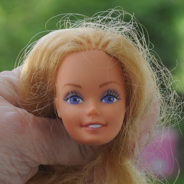 Vintage 1985 Crystal Barbie - HEAD ONLY - EXCELLENT / Near Mint Condition for ooak, Craft, Upcycle, Recycle