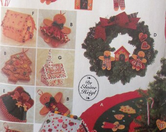 Simplicity 9768 / 5891 - Cute Gingerbread & Sweets Themed Crafts For The Holiday Season - NO SEW - Great Christmas Present Ideas - UNCUT