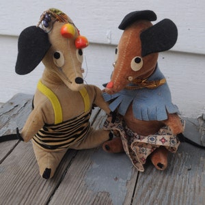 Adorable Vintage Mouse Couple - Velveteen Mice - Dream Pet Style - Dakin, Kamar, Gund, Forsum? - Cute / Kawaii Japan - Love / Romantic