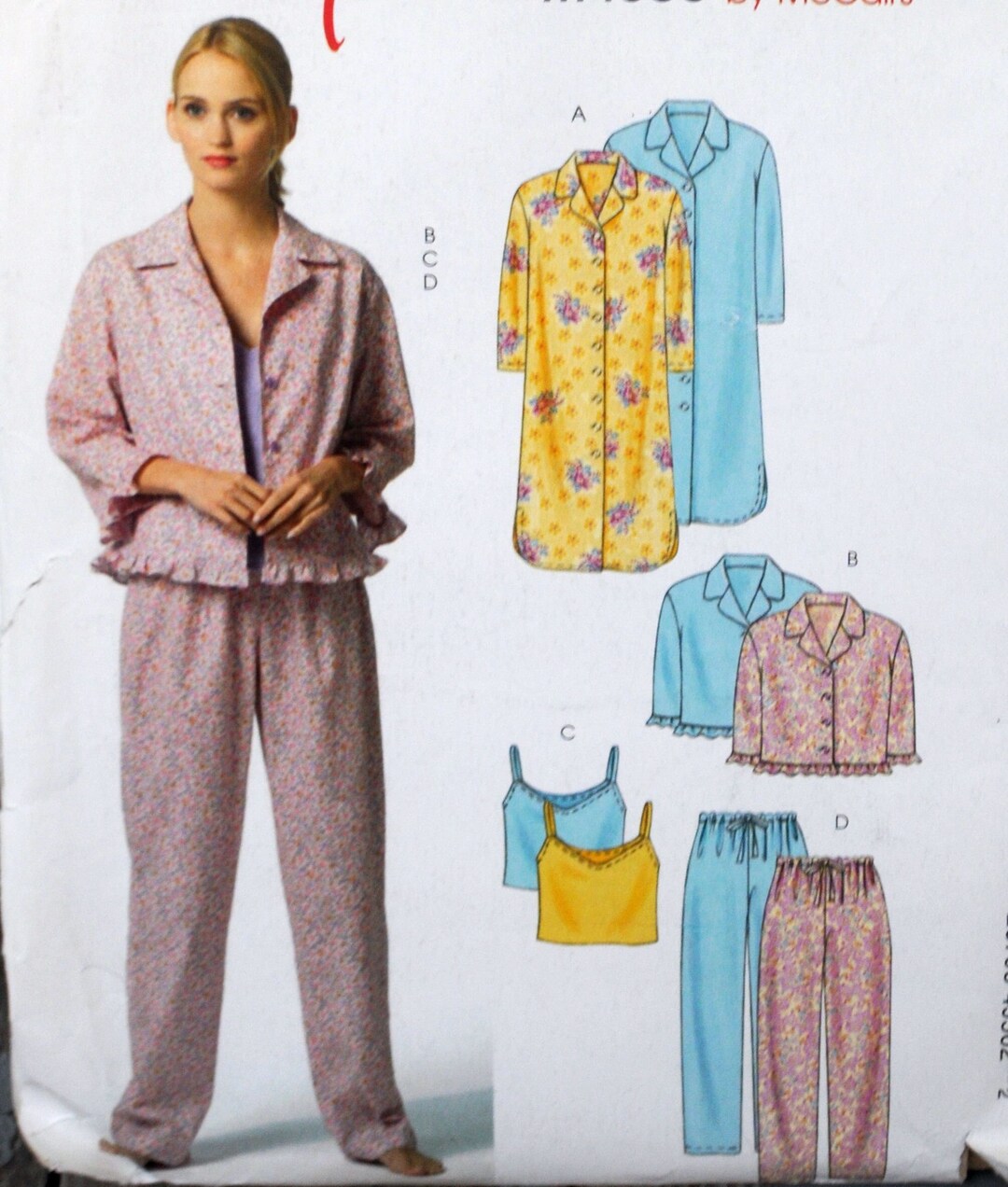 Simple Pyjamas Mccall's 4956 / M4956 - DIY Easy Sew Pajamas & Sleepwear - Pjs ...