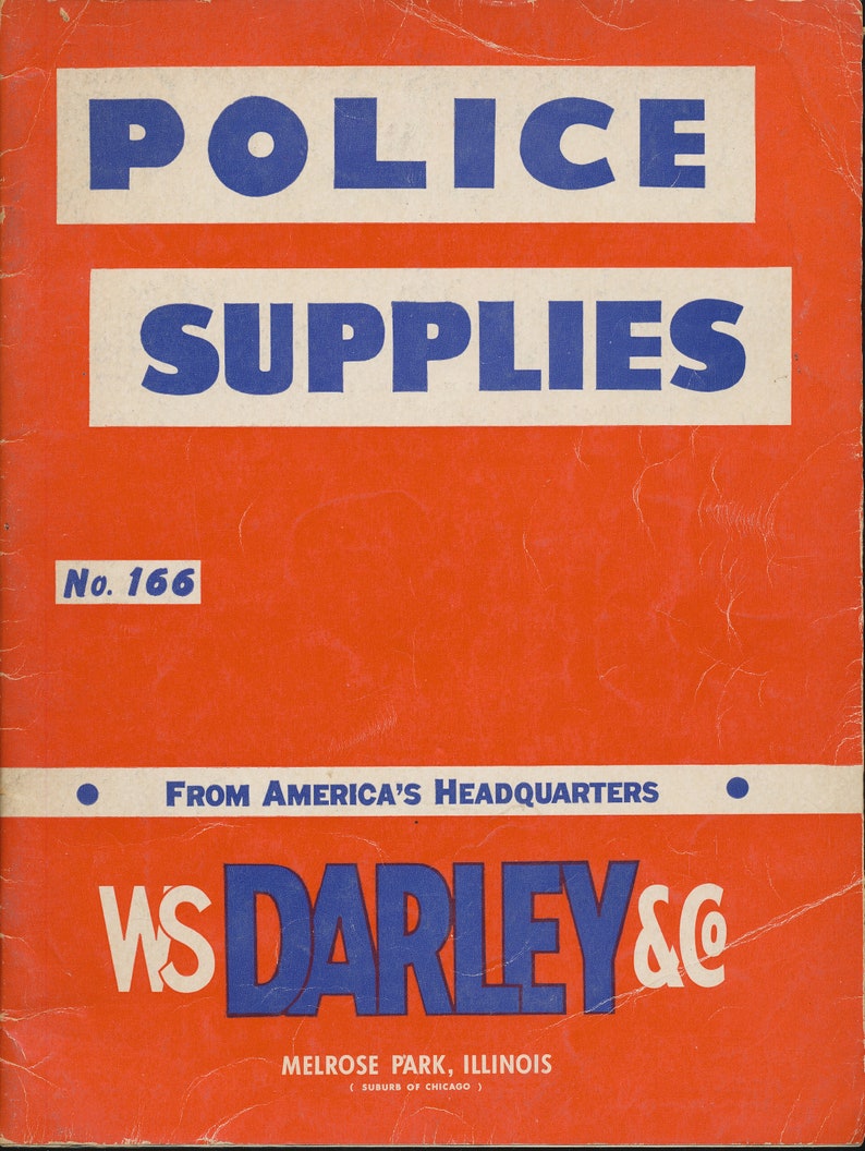 Vintage 1960s Police Supplies Catalog W S Darley & Co Etsy