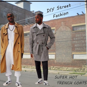 Simplicity 11210 / 9389 - Mimi G. Style DIY Symönster - Herrtrenchcoat - Lång eller Kort - Jacka - Oklippt (34 - 42) - Gatumode