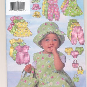 Butterick 5326 - Adorable Mix-and-Match Baby & Girls' Outfits - Infant  - Romper, Playsuit, Dress, Hat, Bag, Purse, Pants, Bloomers - UNCUT