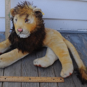 Vintage 1950s Steiff Leo the Lion - Male Lion - With Tag in Ear, VERY Clean, Very Good Condition - Beautiful Stuffed Animal, Plushie, Plush