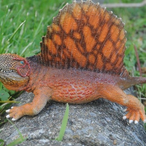 DISCONTINUED Schleich #14569 Dimetrodon  - Schleich Dinosaurs 2012 - Fairy Garden - Terrarium -  Diorama - Very Detailed - Jointed Jaw