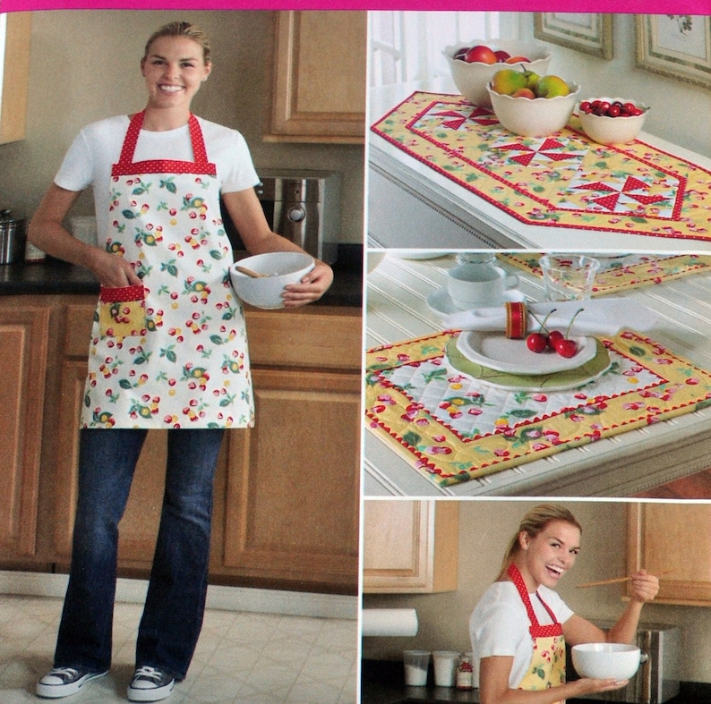 Simplicity 2691 Easy Sew DIY Apron Table Runner Placemat ...