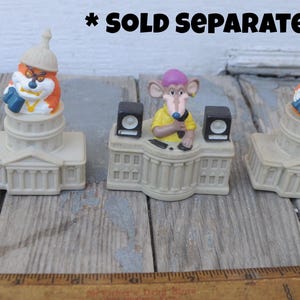 Vintage 1990s CAPITOL CRITTERS - Figures /Figurines / Toy - RARE - Hard to Find - Cute / Miniature - Burger King - Jammet, Max, P Cat