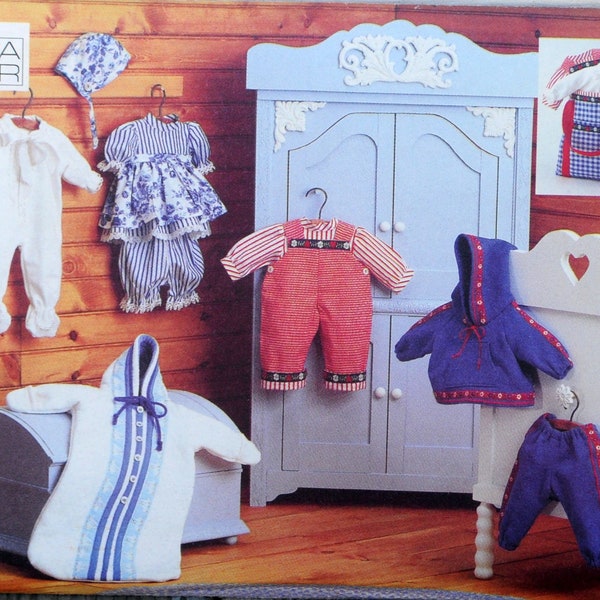 Vogue 9231 - Vêtements de bébé bricolage pour poupées de 40 à 40 cm (40 à 40 cm) - Patron de couture non découpé - Vintage des années 1990