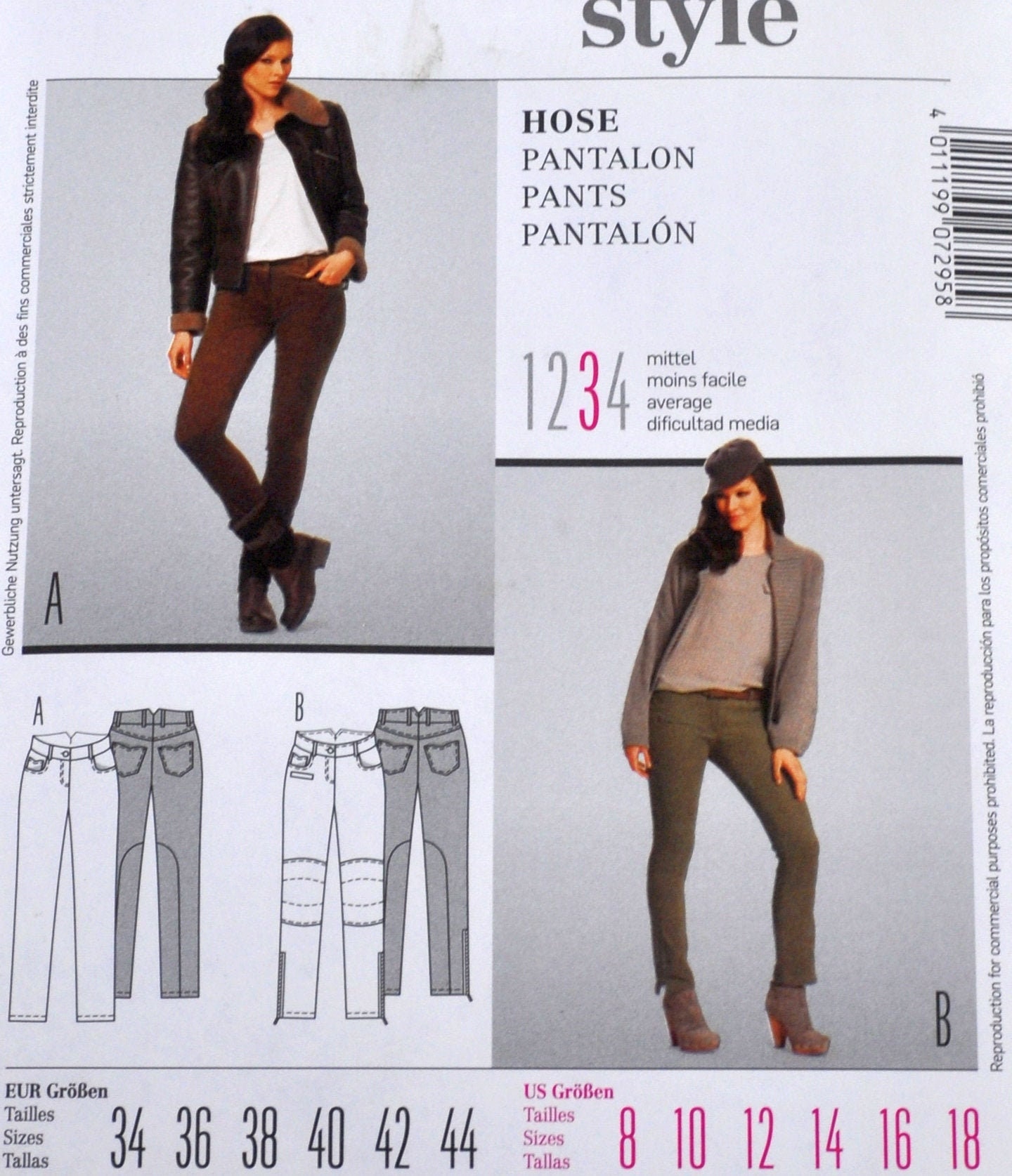 Burda 7295 Diy Sexy Skinny Pants Leggings Fitted Etsy