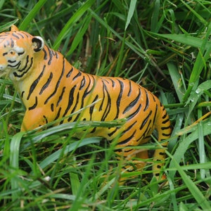 EINSTELLBAR Schleich - #14023 Tiger stehend - Wild Life Asia - Fairy Garden - Terrarium - Diorama - Sehr Detailreich - 1990er Jahre